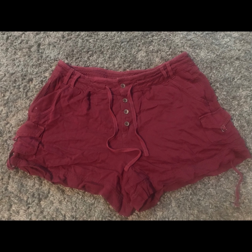 Women’s maroon shorts